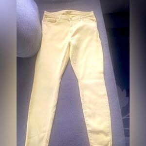 MICHAEL KORS Light Yellow Izzy Skinny Jeans - Size 8 - EUC